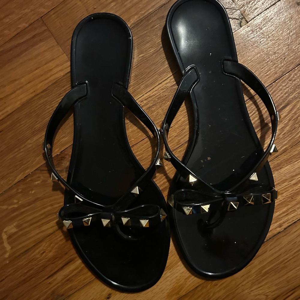 Steve Madden Black Studded Sandals